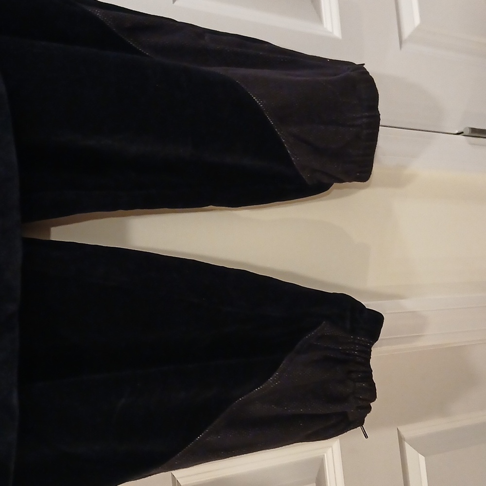Sean John Mens Y2K Black Grey Velour Polo Pant Set Size XL - Picture 3 of 10